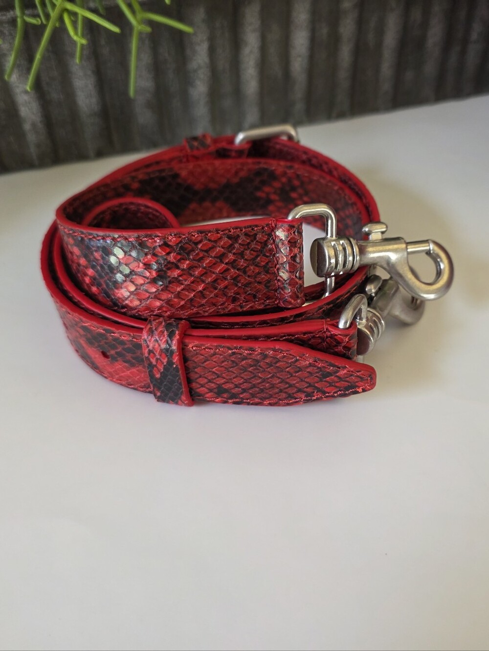 Dries Van Noten Vermilion Python Embossed Leather Hobo Bag- Runway Piece - Picture 7 of 15
